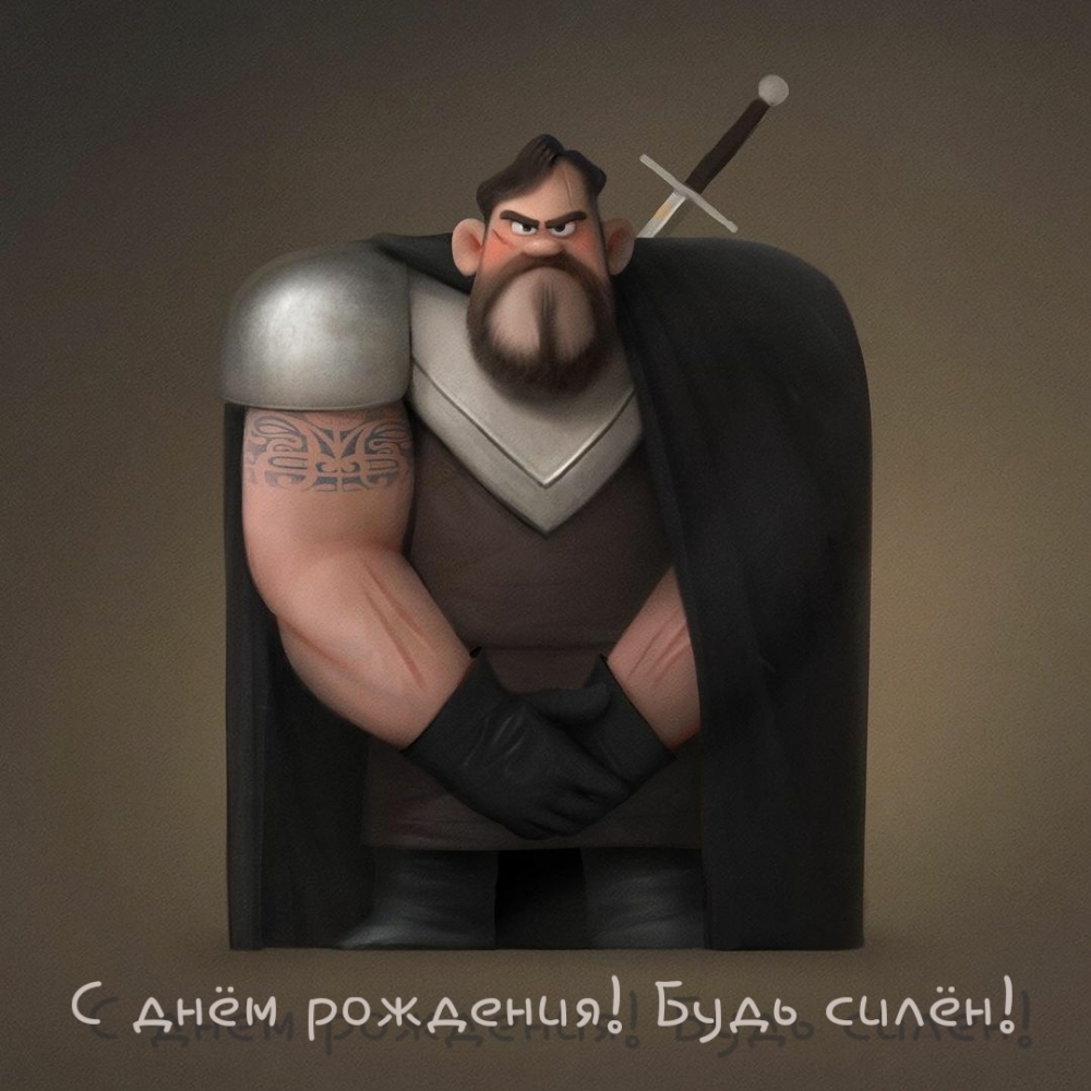 С днём рождения! Будь силён!