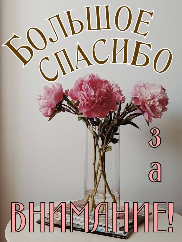 Большое спасибо за внимание!