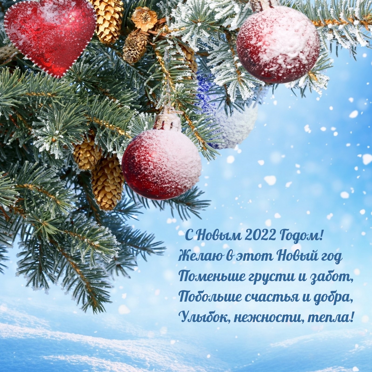 С Новым 2022 Годом! Желаю поменьше грусти и забот