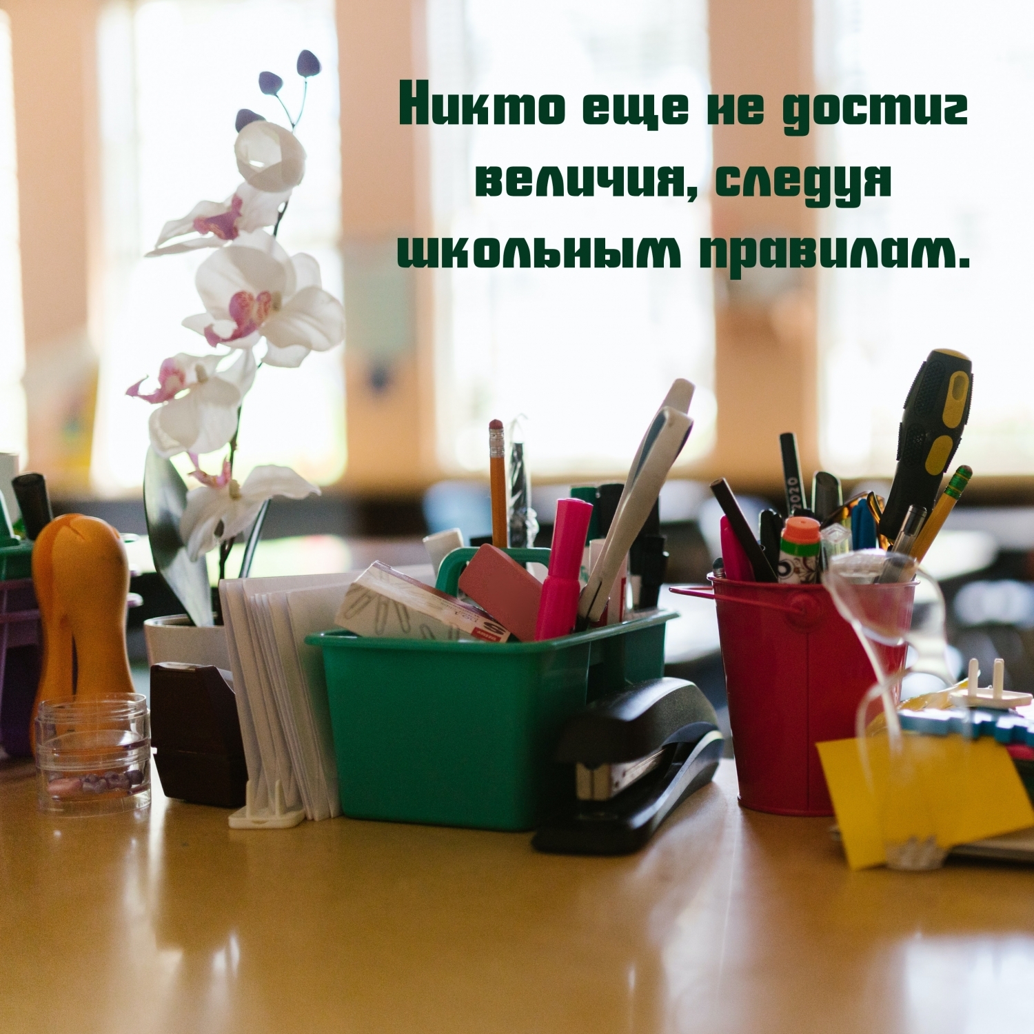 Никто еще не достиг величия, следуя школьным правилам.