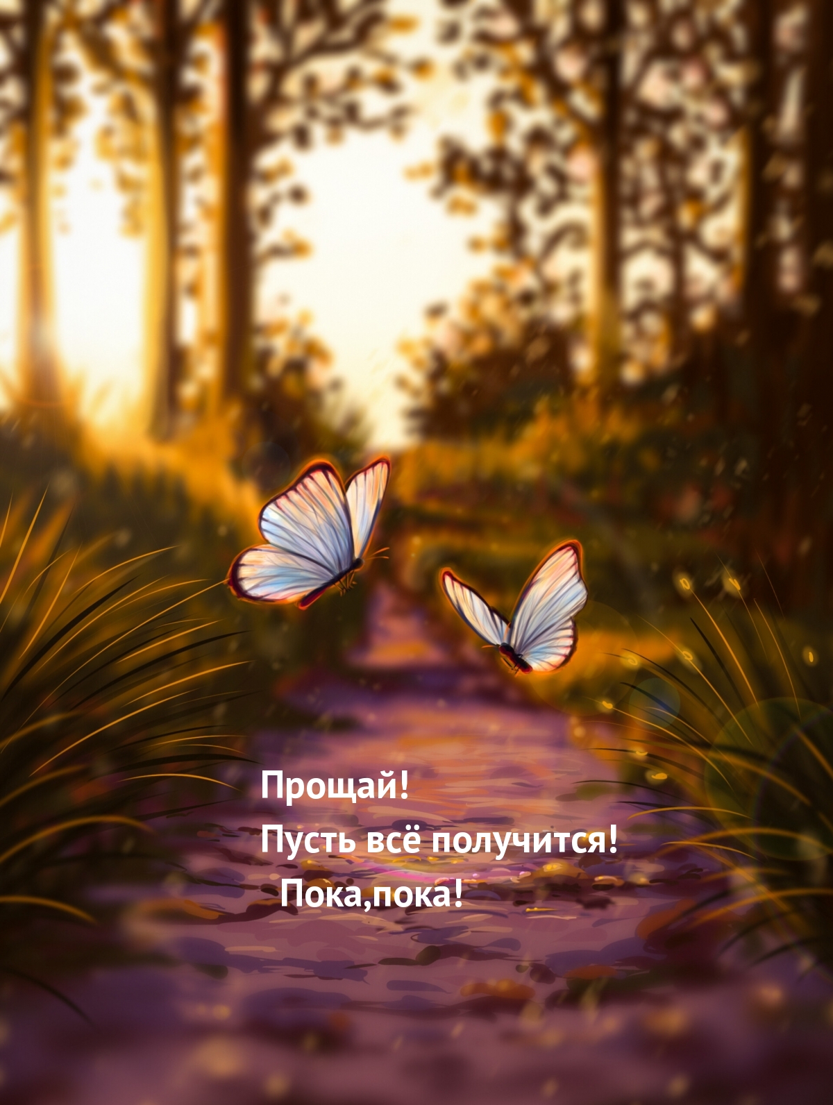 Прощай! Пусть всё получится! Пока,пока!