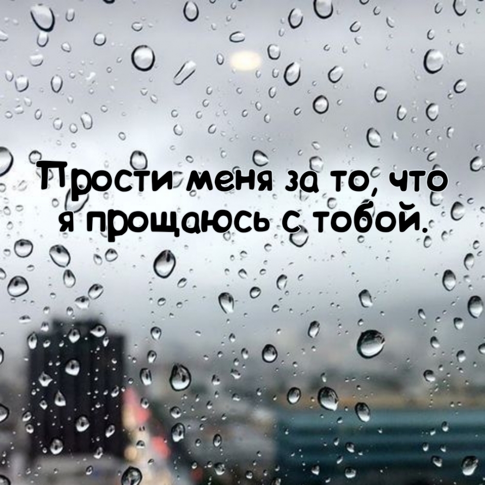 Прости меня за то, что я прощаюсь с тобой.
