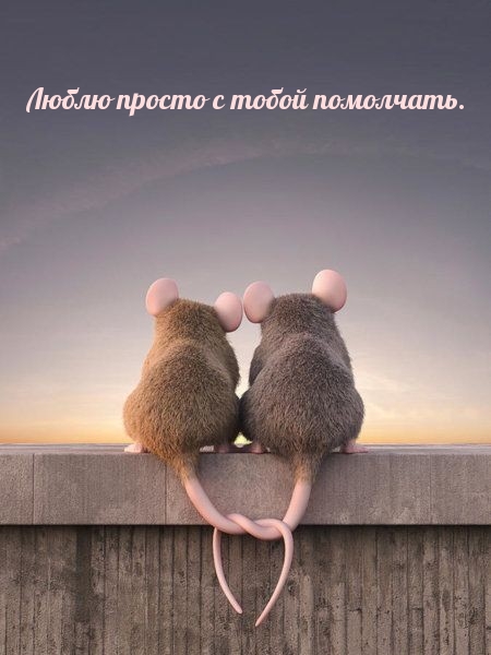 Люблю просто с тобой помолчать.