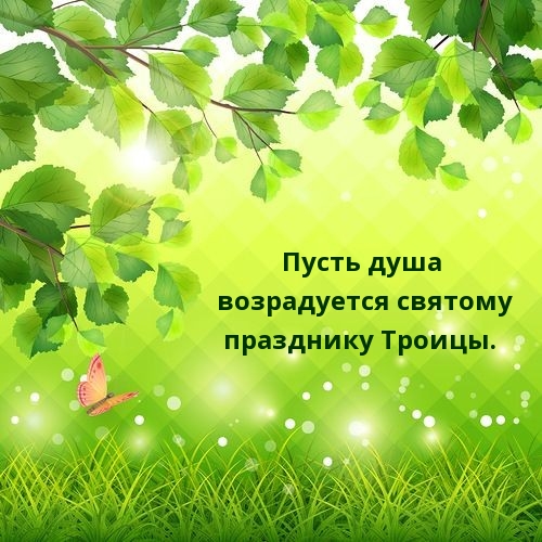 Пусть душа возрадуется святому празднику Троицы.