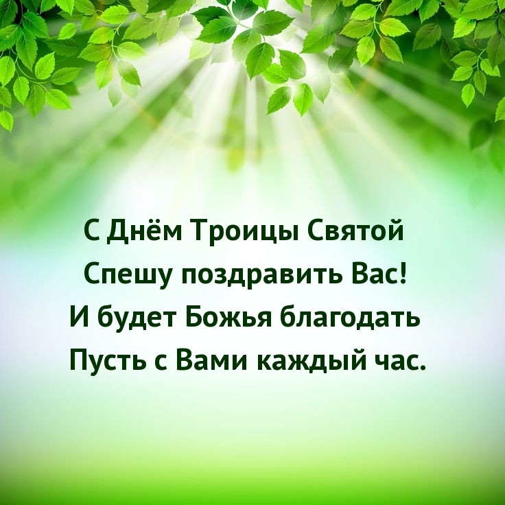 С Днём Троицы Святой спешу поздравить Вас!