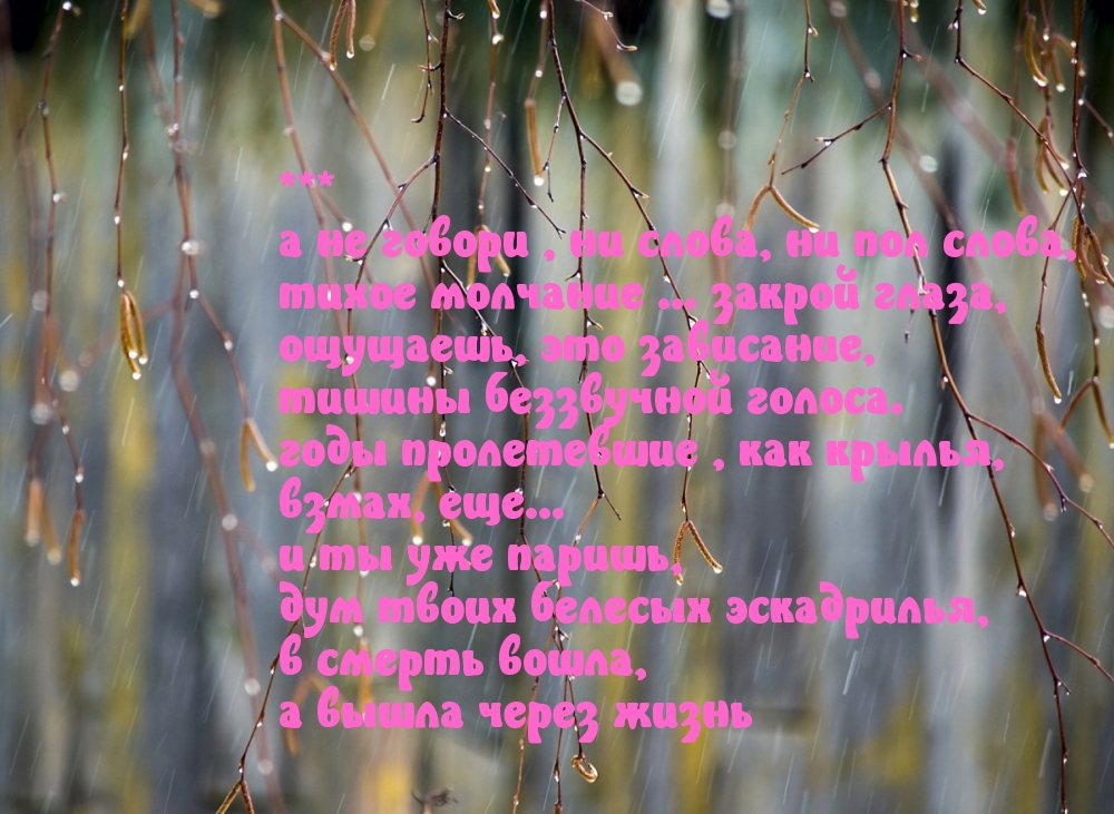 а не говори , ни слова, ни пол слова