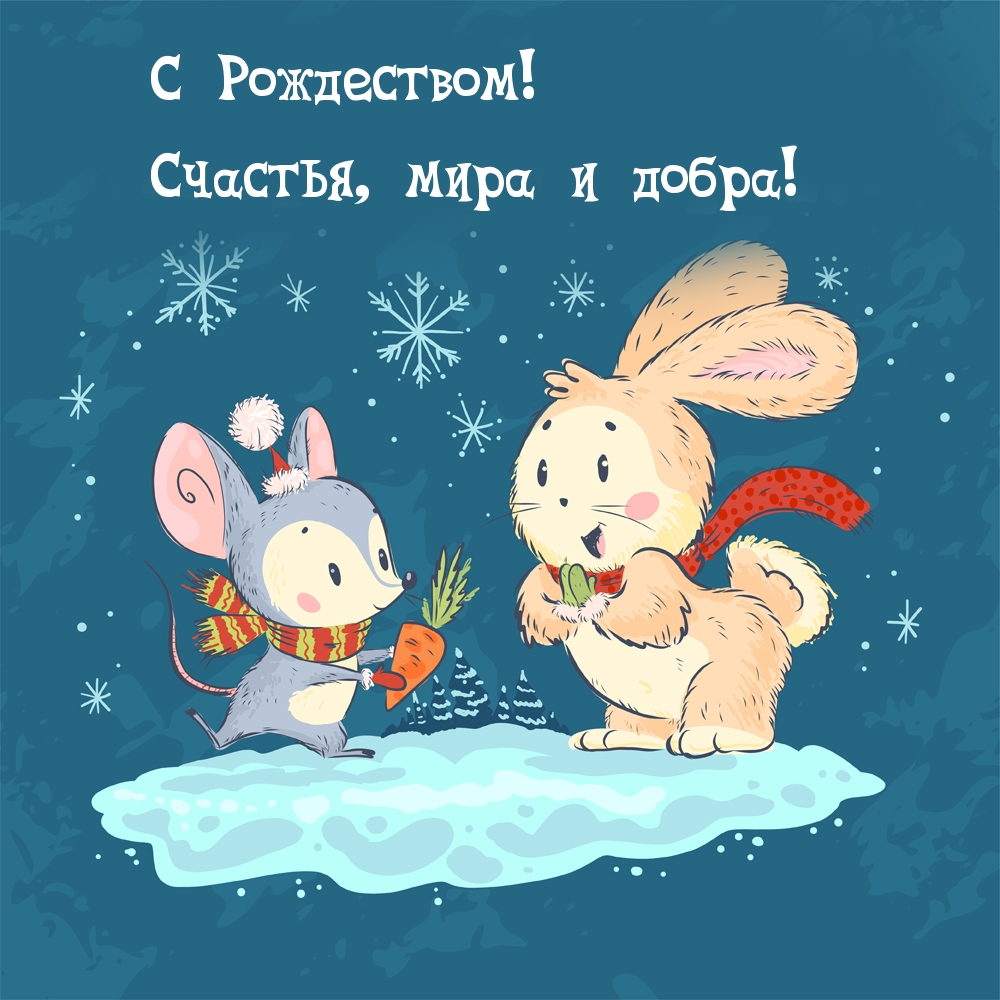 С Рождеством! Счастья, мира и добра!