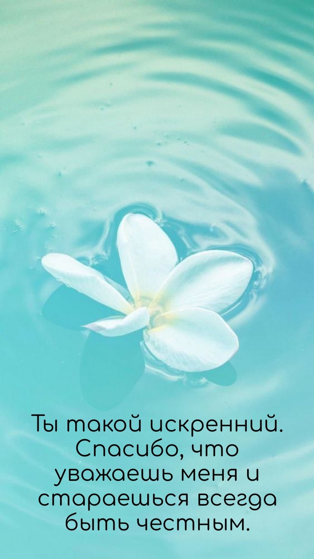 Ты такой искренний.