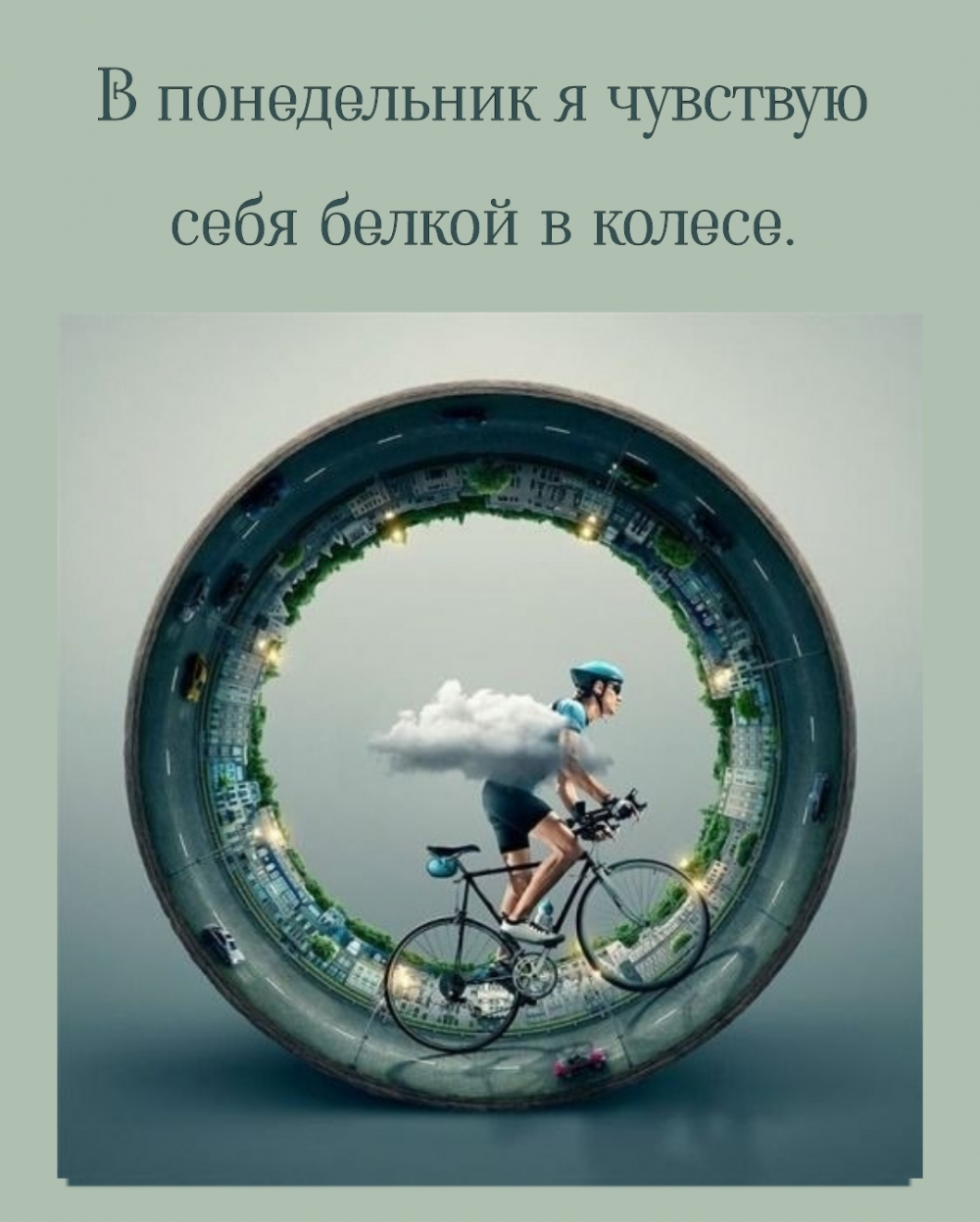 В понедельник я чувствую себя белкой в колесе.