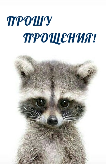 ПРОШУ ПРОЩЕНИЯ!