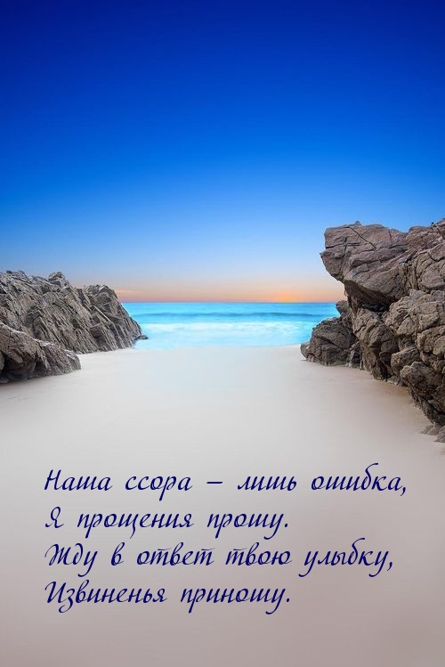 Наша ссора — лишь ошибка, я прощения прошу.
