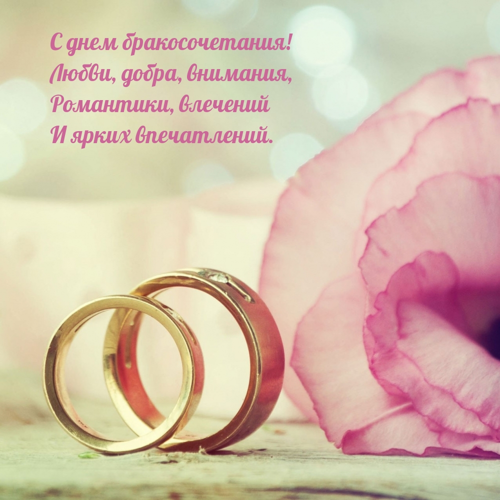 С днем бракосочетания! Любви, добра, внимания