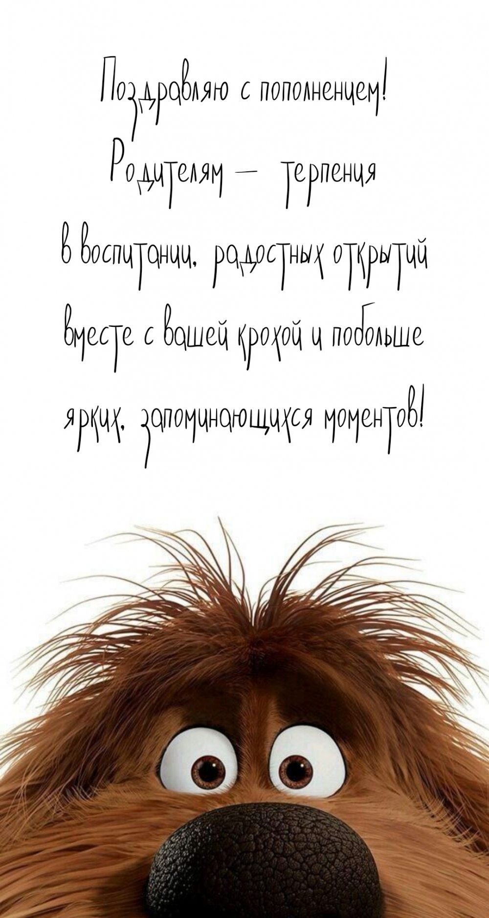 Поздравляю с пополнением!