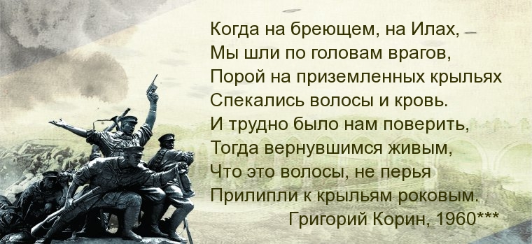 Когда на бреющем, на Илах, мы шли по головам врагов