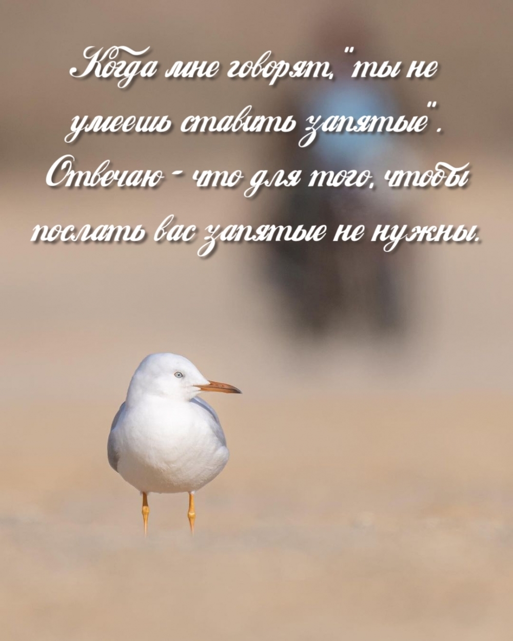 Для того, чтобы послать вас запятые не нужны.