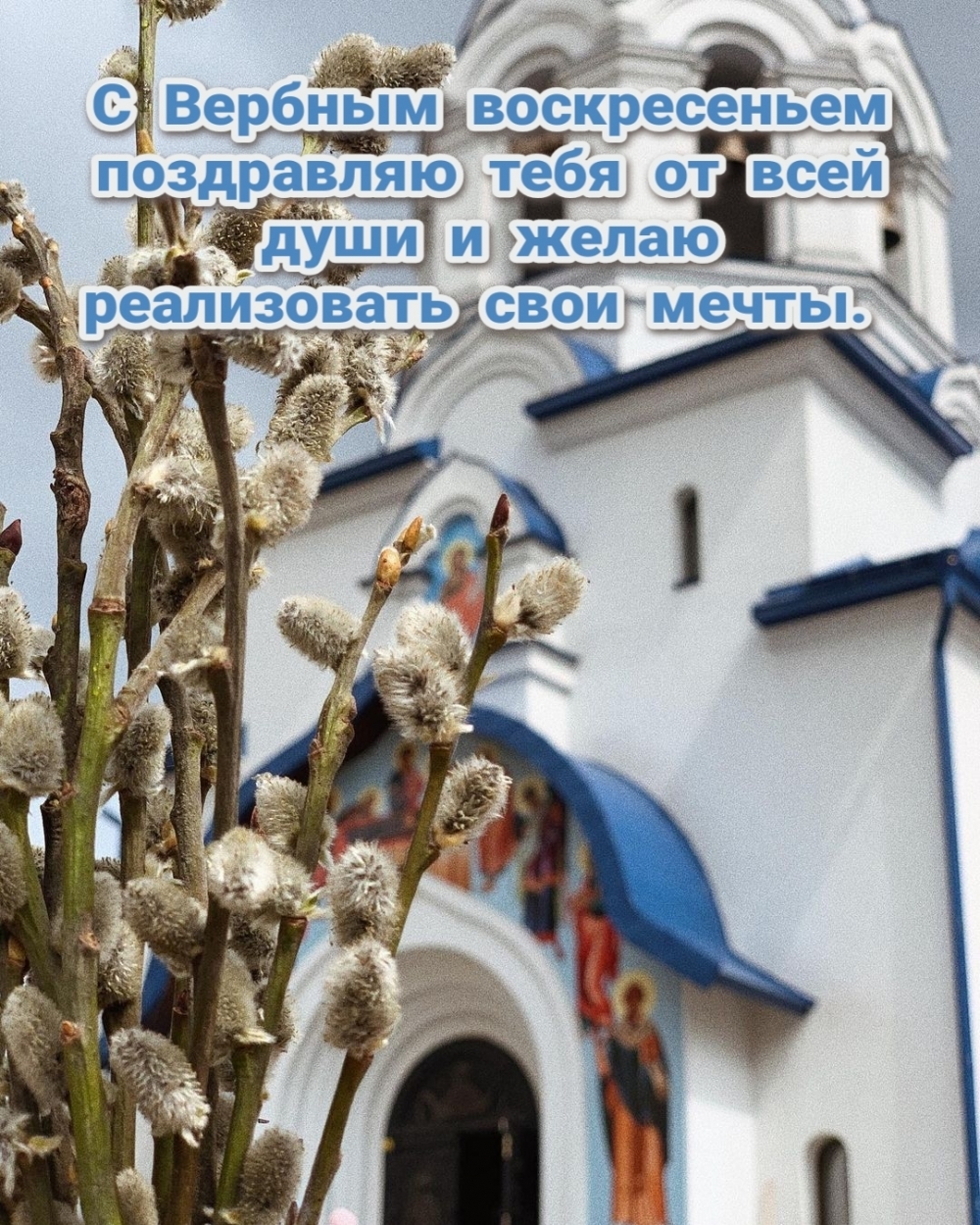 С Вербным воскресеньем Желаю реализовать свои мечты.