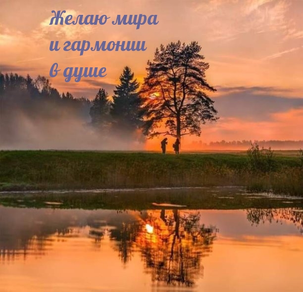 Желаю мира и гармонии в душе
