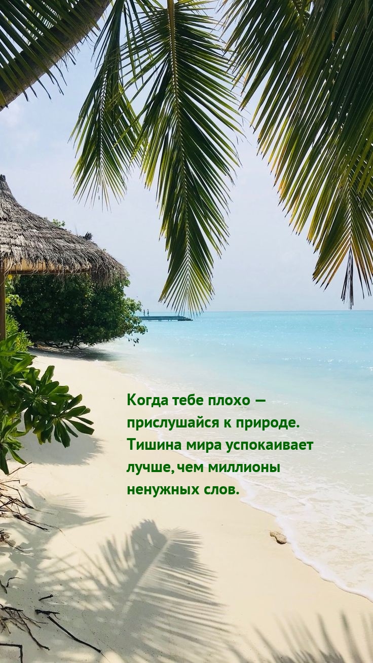 Когда тебе плохо — прислушайся к природе.