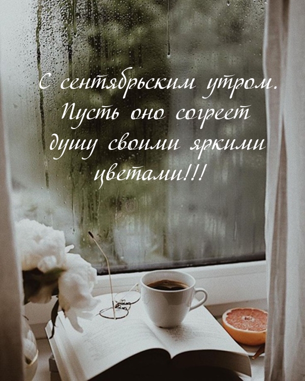 С сентябрьским утром. Пусть оно согреет яркими цветами!