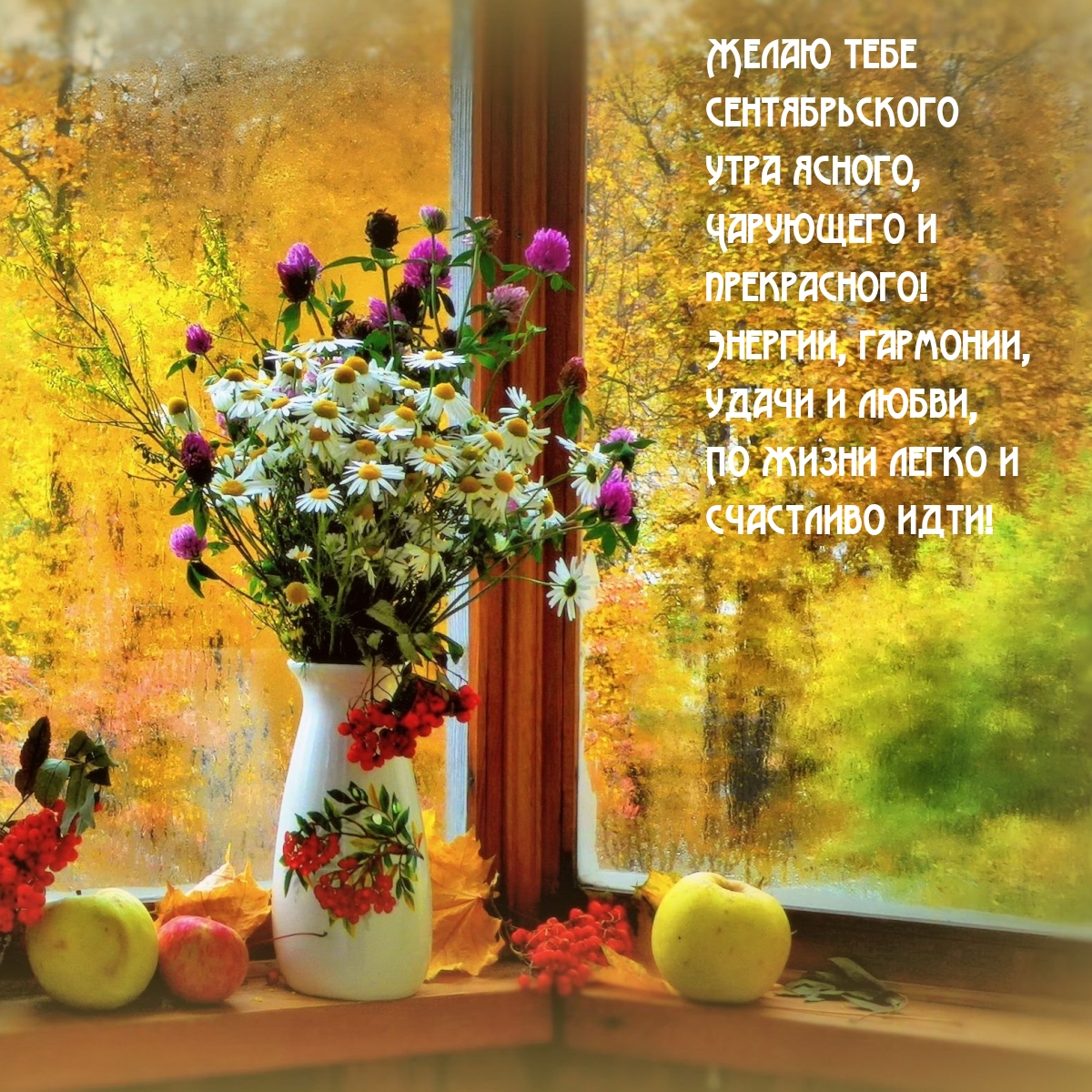 Желаю тебе сентябрьского утра ясного