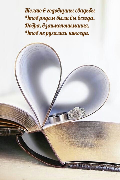 Желаю в годовщины свадьбы чтоб рядом были вы всегда.