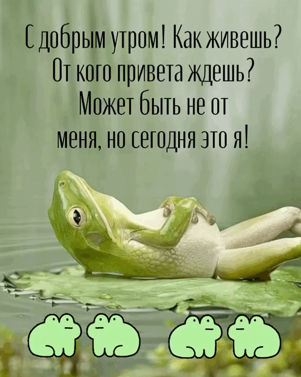 С добрым утром! Как живешь?
