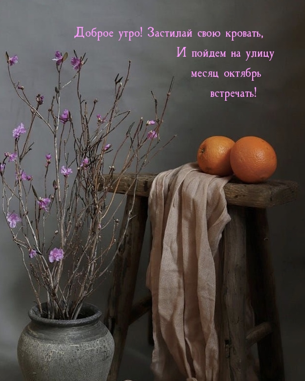 Доброе утро! Пойдем на улицу месяц октябрь встречать!