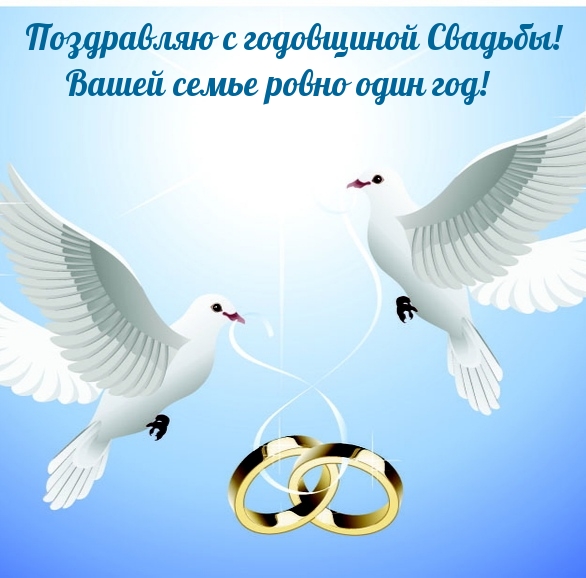 С годовщиной Свадьбы! Вашей семье ровно один год!