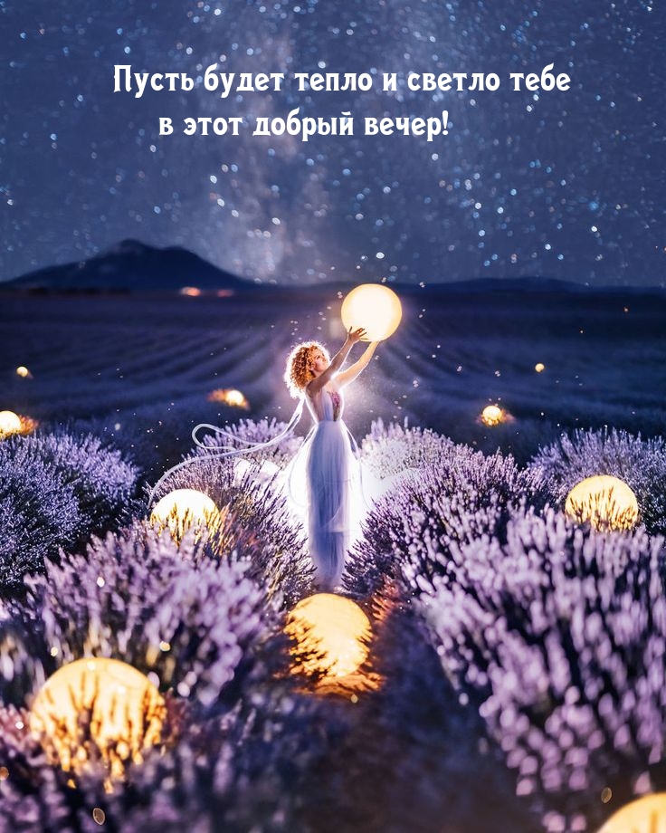 Пусть будет тепло и светло тебе в этот добрый вечер!