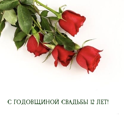 С ГОДОВЩИНОЙ СВАДЬБЫ 12 ЛЕТ!