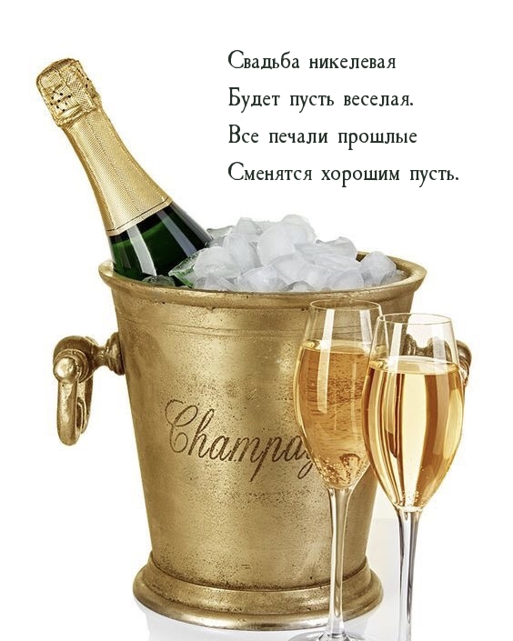 Свадьба никелевая будет пусть веселая.