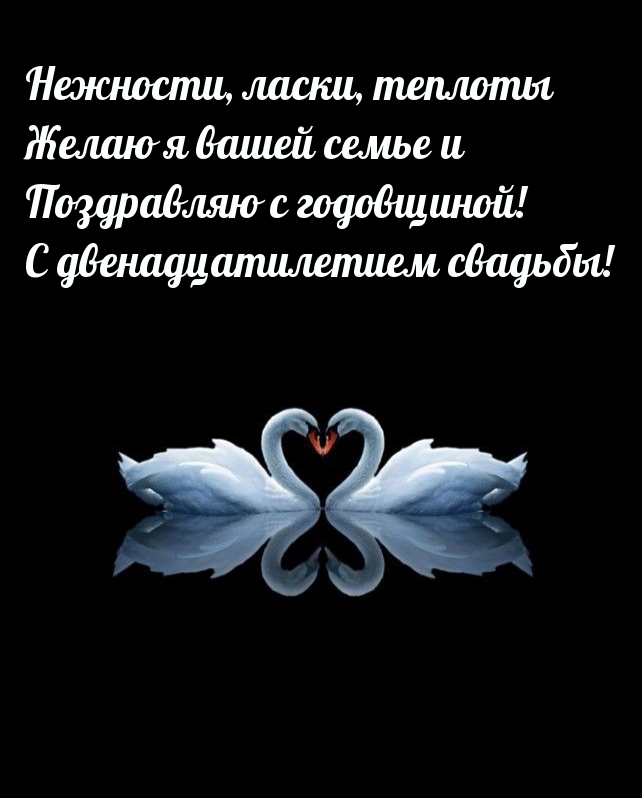 Поздравляю с годовщиной! С двенадцатилетием свадьбы!