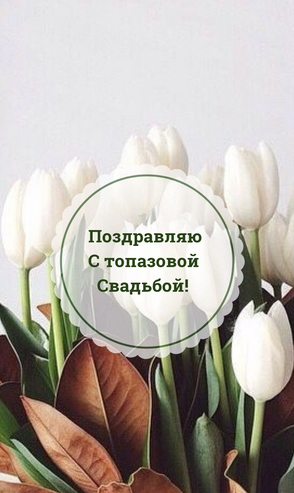Поздравляю с топазовой Свадьбой!