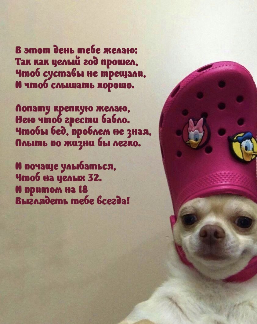 В этот день тебе желаю: Плыть по жизни бы легко.