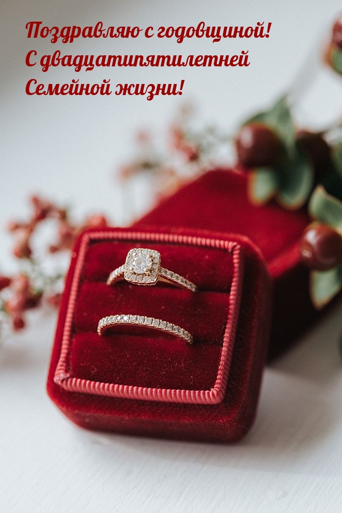 С годовщиной! С двадцатипятилетней семейной жизни!
