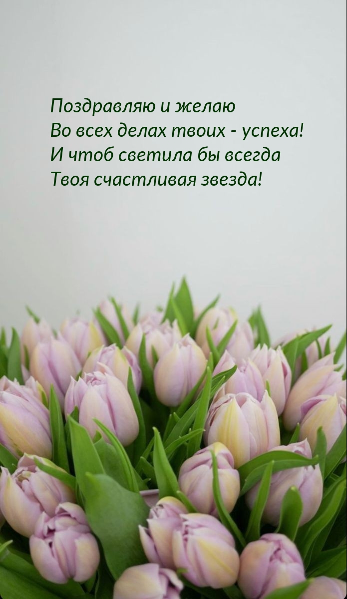 Поздравляю и желаю во всех делах твоих — успеха!