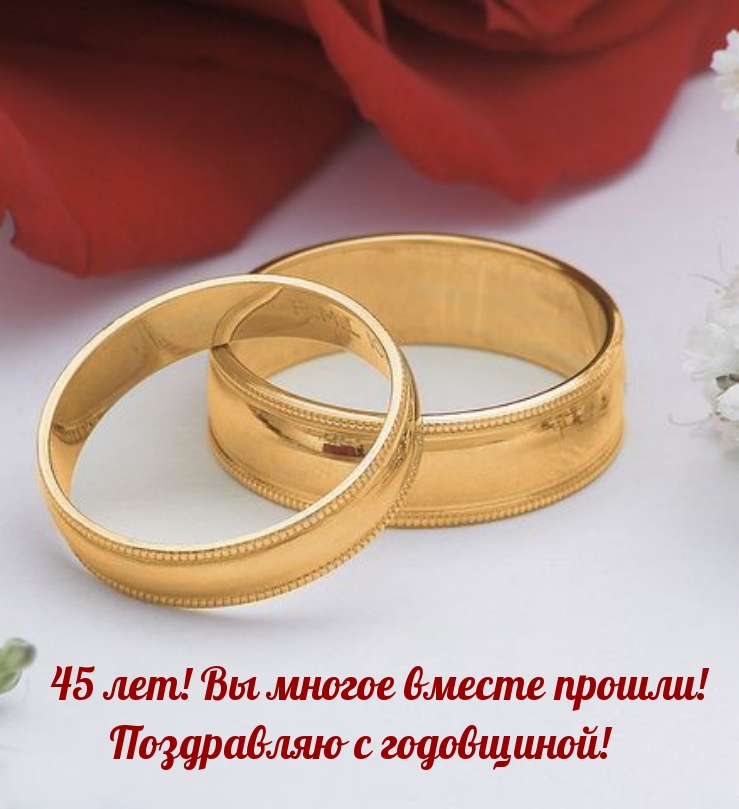 45 лет! Вы многое вместе прошли! Поздравляю с годовщиной!