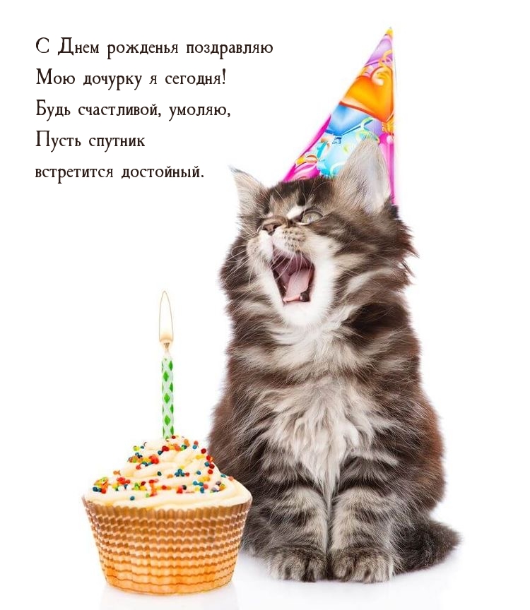 С Днем рожденья поздравляю мою дочурку я сегодня!