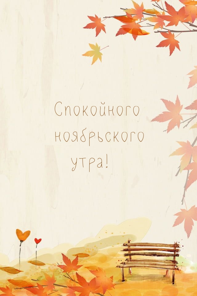 Спокойного ноябрьского утра!