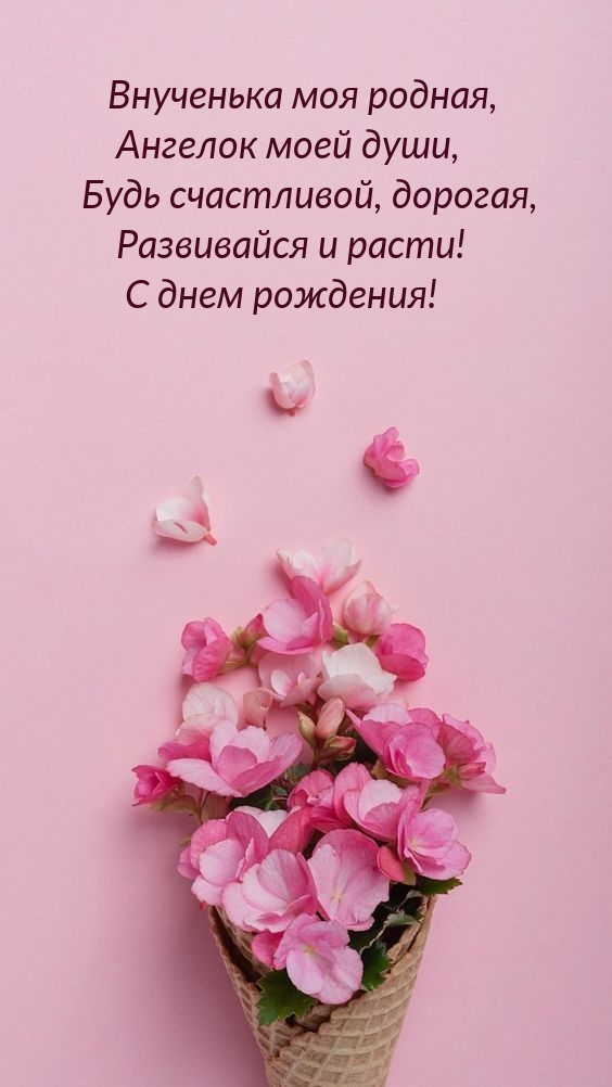 Внученька моя родная, ангелок моей души, будь счастливой, дорогая