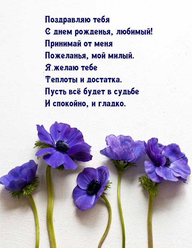 Поздравляю тебя с днем рожденья, любимый!