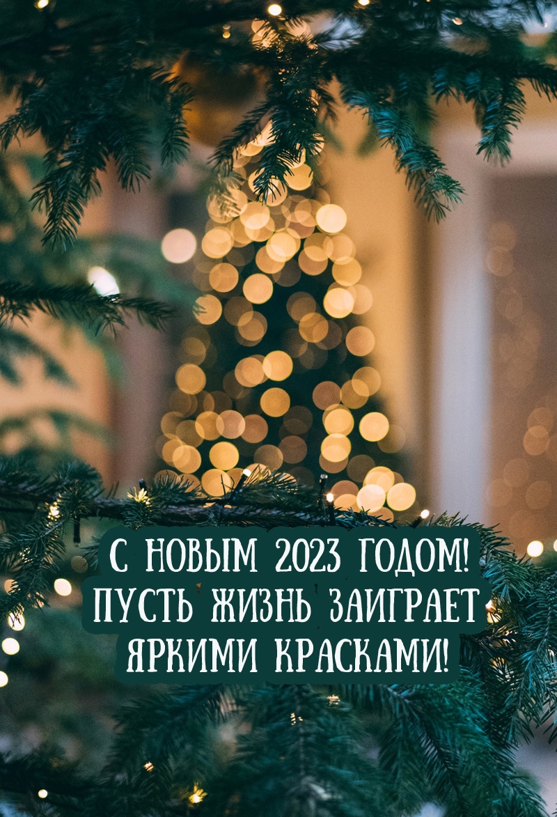 С Новым 2023 Годом! Пусть жизнь заиграет яркими красками!
