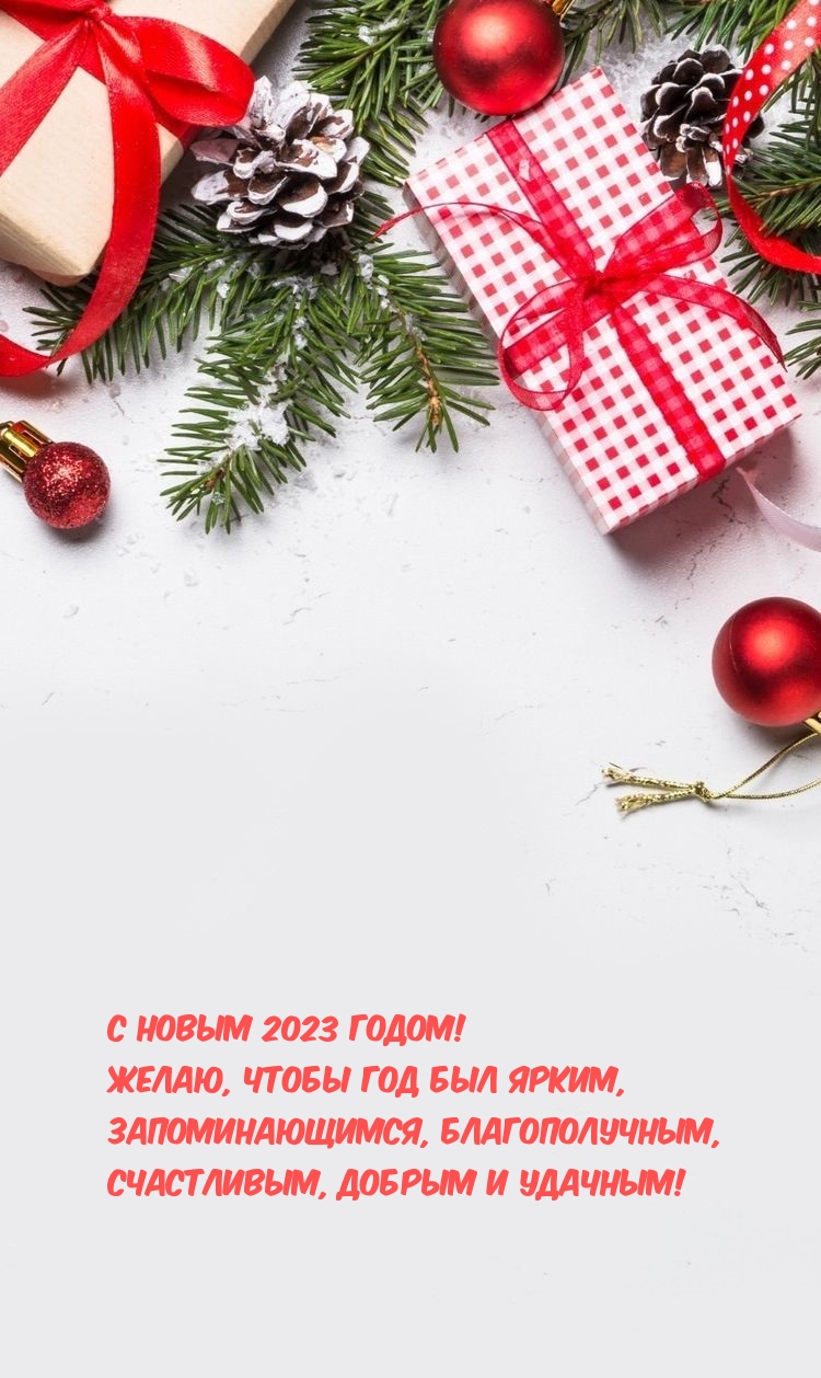 С Новым 2023 годом! Желаю, чтобы год был ярким