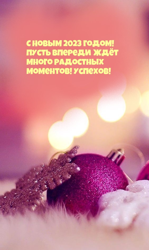 С Новым 2023 годом! Пусть впереди ждёт много радостных моментов!