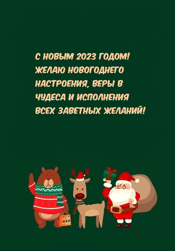 С Новым 2023 годом! Желаю новогоднего настроения