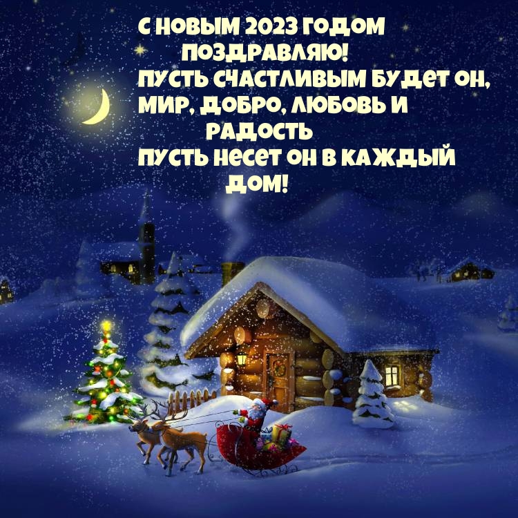 С Новым 2023 годом поздравляю! Пусть счастливым будет он