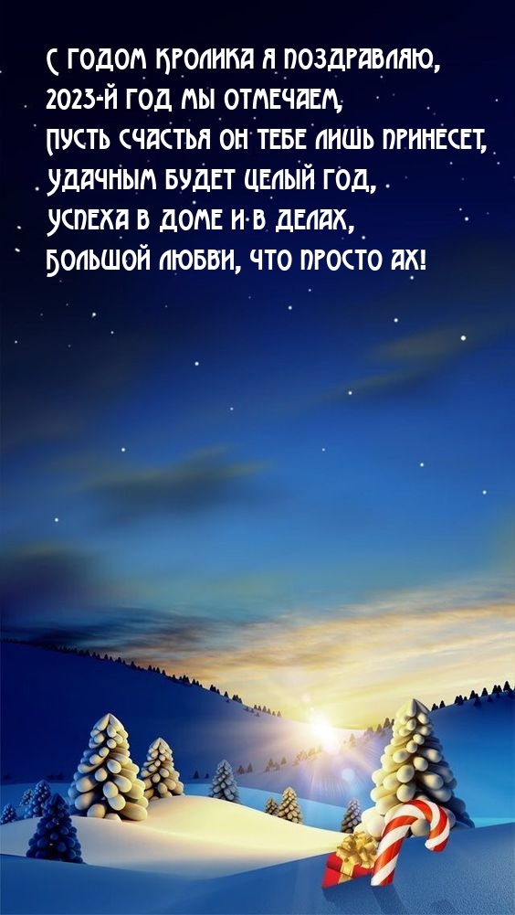 С годом Кролика я поздравляю, 2023-й год мы отмечаем