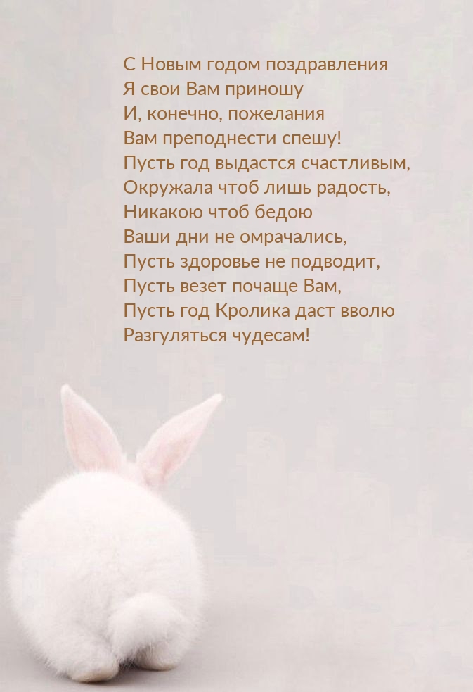Пусть год Кролика даст вволю разгуляться чудесам!