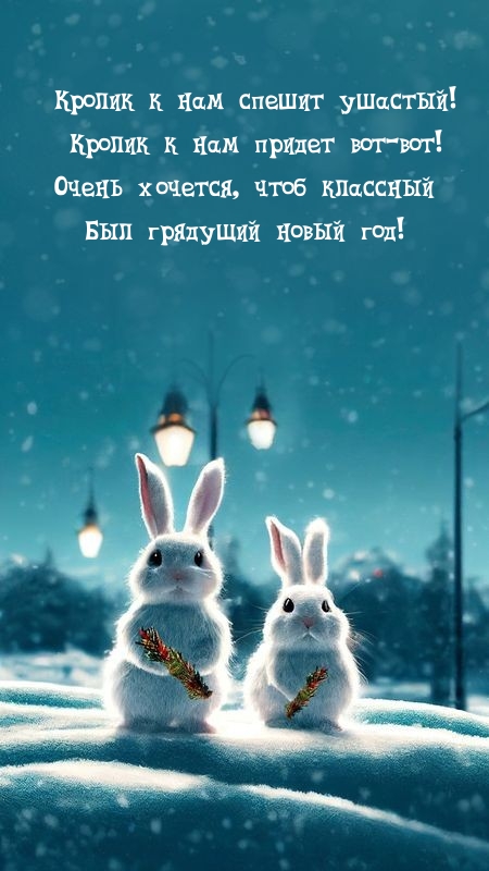 Кролик к нам спешит ушастый! Кролик к нам придет вот-вот!