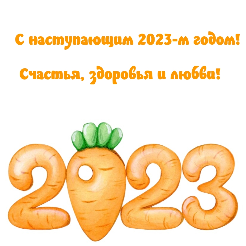С наступающим 2023-м годом! Счастья, здоровья и любви!